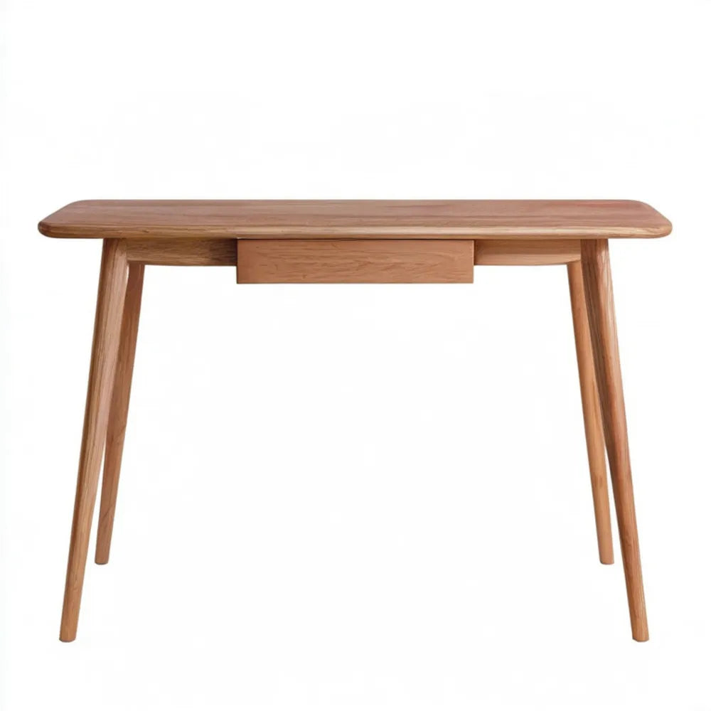 Biurko z litego drewna dębowego Naturalny Dąb 120 x 60 x 75 cm z szufladą